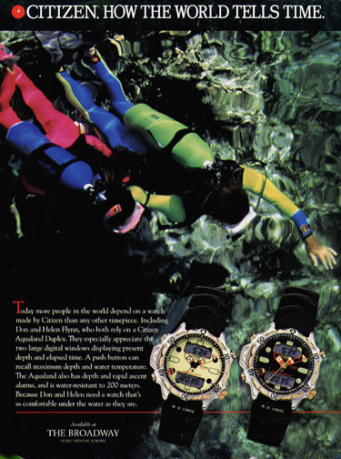 Advertising Print Ad Campaign, Citizen Watch 
